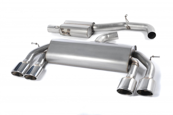 Cat-Back Non-Valved Race System Resonated Polished Oval Tips