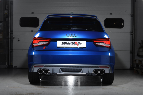 Cat Back Resonated Quad Polished GT80 Tips mit EG