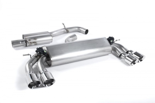 Cat Back Resonated Quad 100mm GT100 Polished Tips mit EG