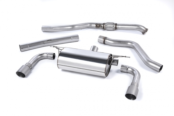 Cat Back Resonated Dual 90mm GT90 Titanium Tips mit EG