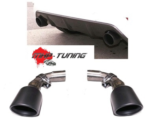 Cat Back Black Tip Resonated 100mm Jet mit EG