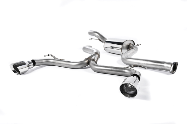 Cat Back Road+ Part Resonated Polished Dual 100mm GT100