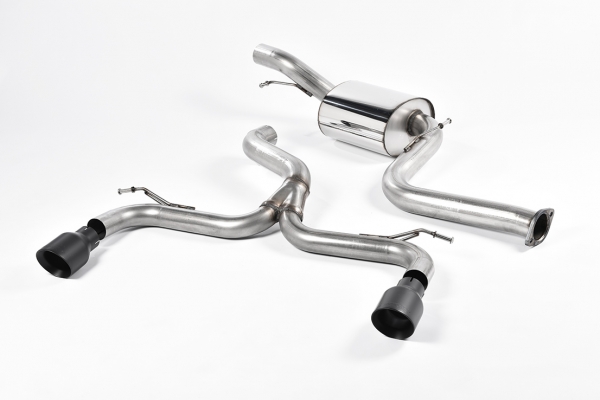 Cat Back Road+ Part Resonated Burnt Titanium Dual 100mm Carbon Jet