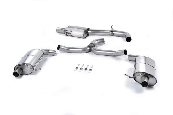Cat Back Resonated with Dual 100mm GT100 Brushed Titanium Trims