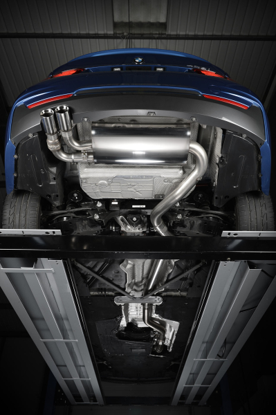 Cat Back Non Resonated with Twin Polished 76,2mm GT76 OE-Look Tips
