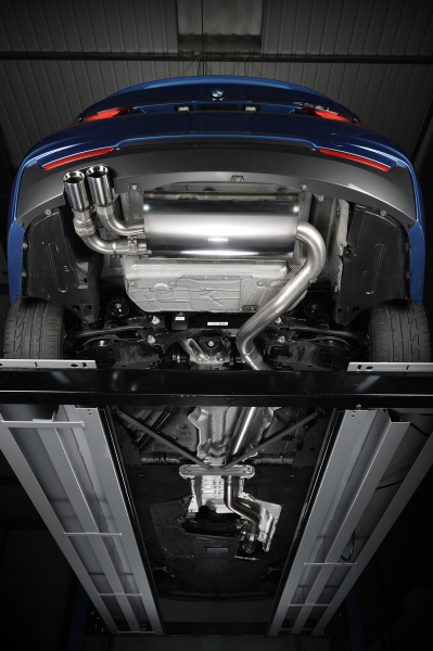 Cat Back Non Resonated with Twin Polished 76,2mm GT76 OE-Look Tips