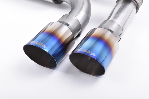 Cat Back with Brushed Titanium Quad 90mm GT90 Tips mit EG
