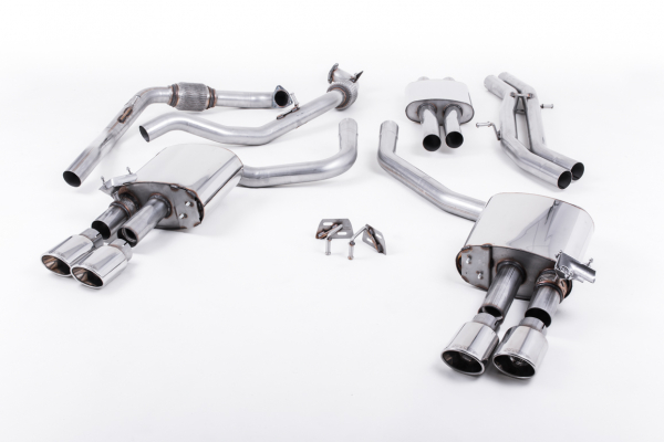 Cat Back Resonated Quad Oval Polished mit EG