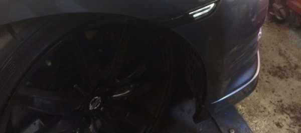 SMOKED SCHWARZ Front LED Seitenblinker Indikatoren mit DRL / Tagfahrlicht