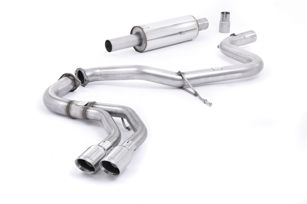 Cat Back Resonated Twin 80mm GT80 Polished mit EG