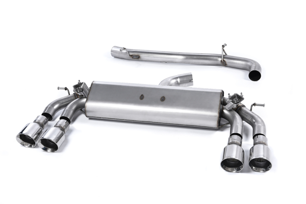 Cat Back Non Resonated Quad 100mm GT100 Polished Tips