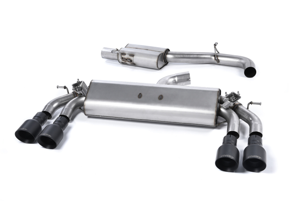 Cat Back Resonated Quad 100mm GT100 Black Tips mit EG