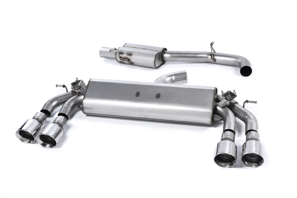 Cat Back Resonated Quad 100mm GT100 Polished Tips mit EG