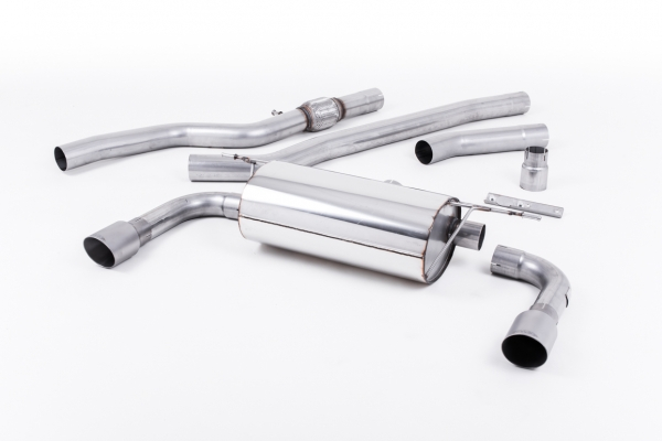 Cat Back RACE Non Resonated with Dual Outlet Burnt Titanium 90mm GT90 Trims