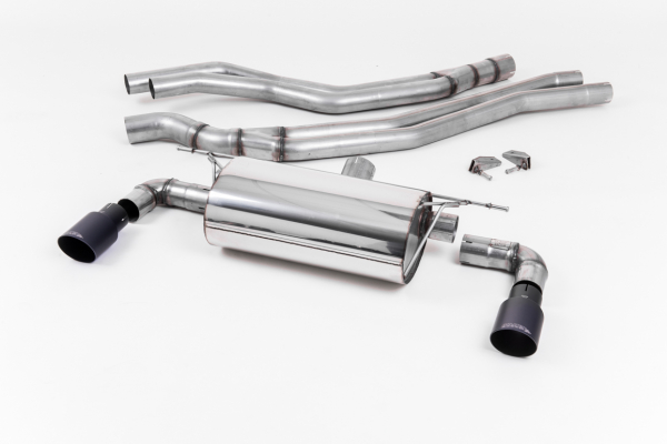 Cat Back ROAD Resonated Black Cerakote Dual 90mm GT90 Tips mit EG