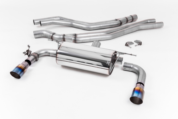 Cat Back ROAD Resonated Burnt Titanium Dual 90mm GT90 Tips mit EG