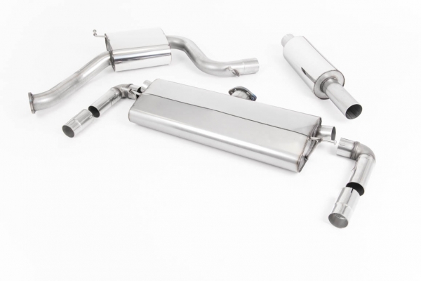 Cat Back Resonated Quad Polished GT80 Tips mit EG