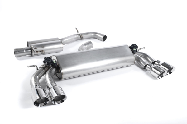 Cat-Back Resonated Burnt Titanium Round GT100 Tips mit EG