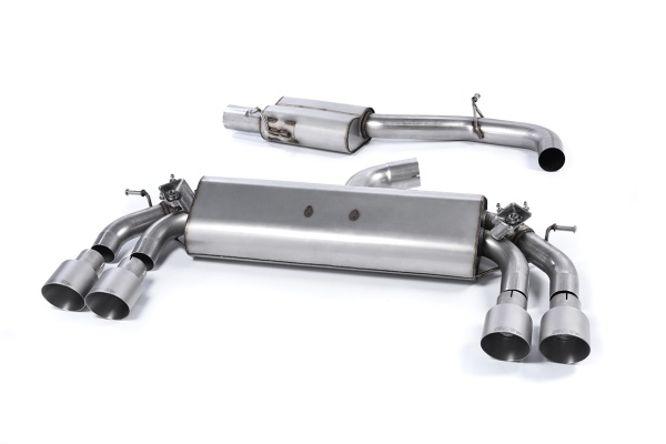 Cat-Back Resonated Brushed Titanium Round GT100 Tips mit EG