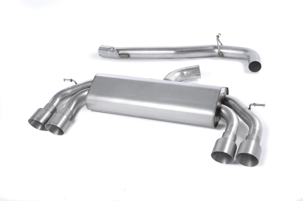 Cat-Back Non-Valved Race System Non Resonated Brushed Titanium Round GT100 Tips