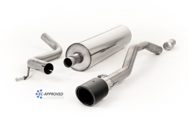 Cat Back Resonated with 90mm Jet Carbon Trim mit EG